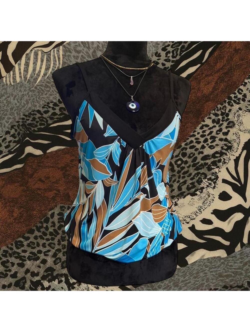 blue + black vintage Wet Seal tank top
